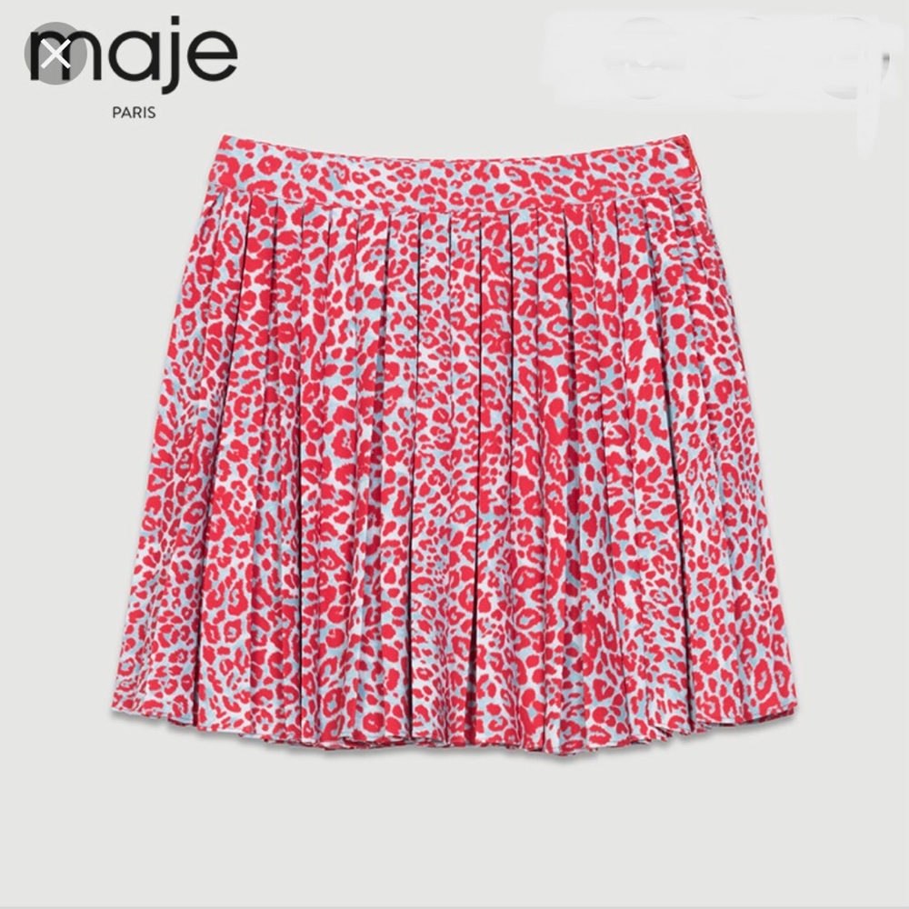 SOLD ON VESTIAIRE COLLECTIVE!! Maje ‘Jimone’ pleated flared mini-skirt. Size S - Picture 5 of 10